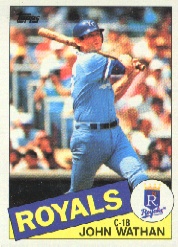 1985 Topps Baseball Cards      308     John Wathan